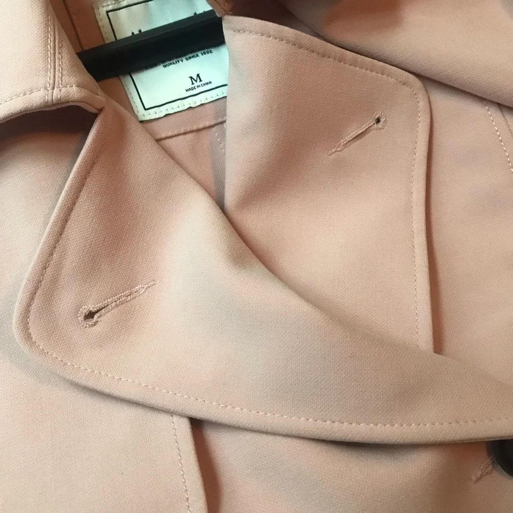 Elegant Pink Trench Coat - Picture 7 of 15